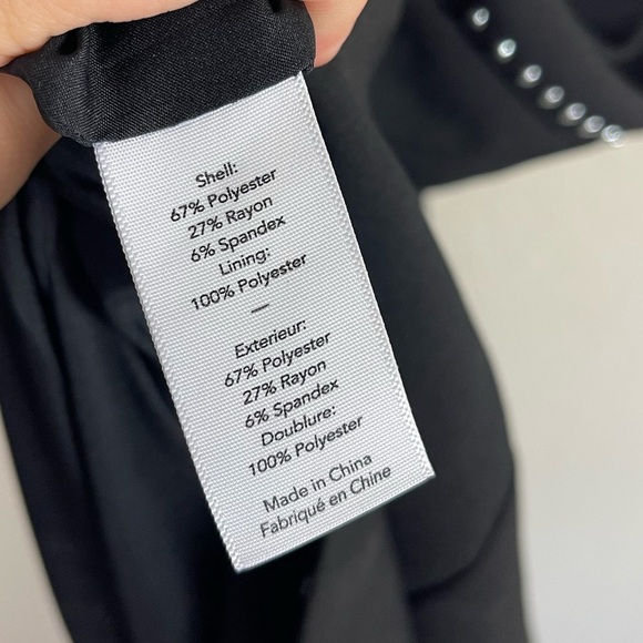 Likely Charlene Silver Studded Black Gown with Side Slit Size 4 - Picture 9 of 11